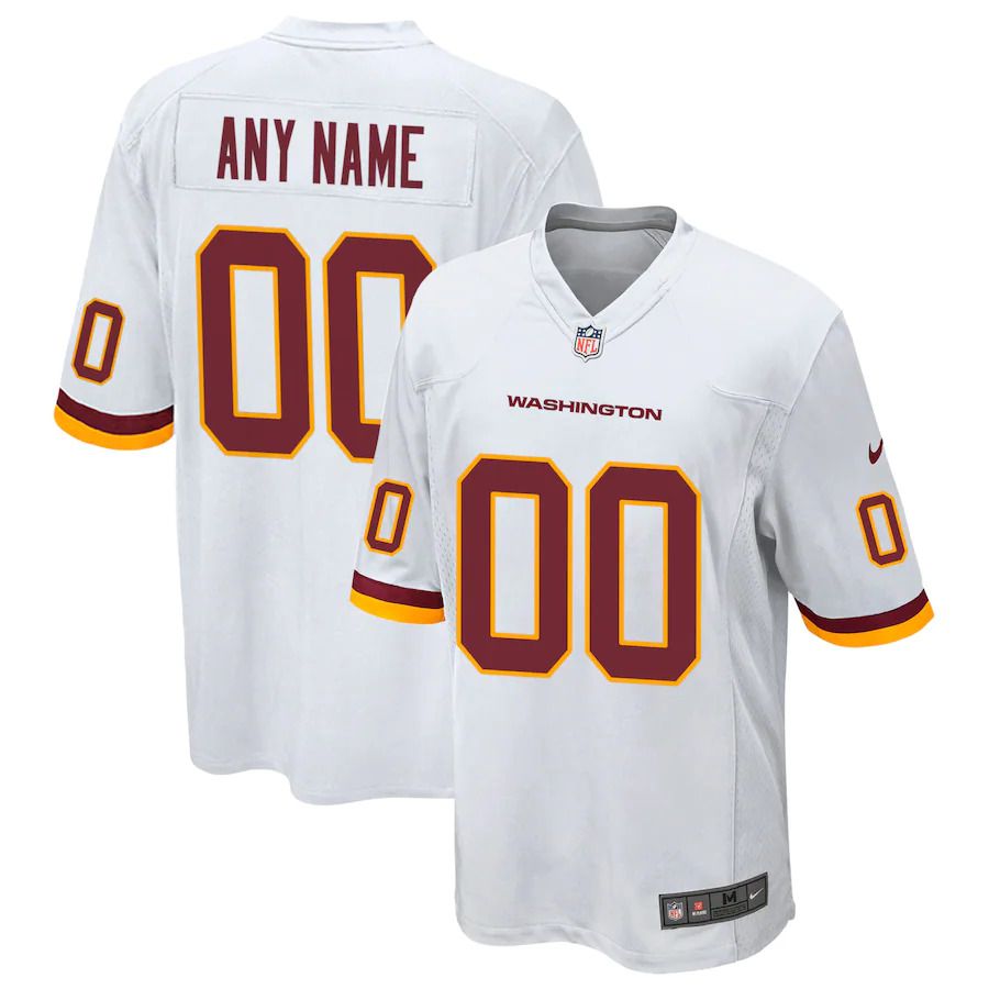 Men Washington Redskins Nike White Custom Game NFL Jersey->customized nfl jersey->Custom Jersey